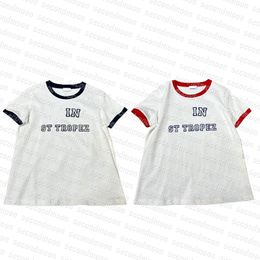 Cartas impressas camiseta feminina manga curta tee designer de estilo casual camisetas tripulantes camisetas respiráveis
