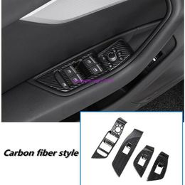 Carbon Fibre Interior window switch panel cover Tirm For Audi A4L B9 2017-2019301L