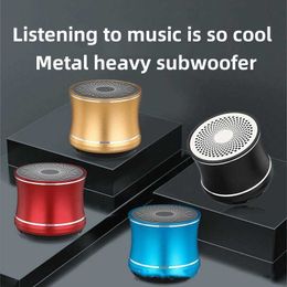 Portable Speakers Bluetooth Wireless Small Portable Steel Heavy Subwoofer Outdoor Mini Bluetooth R230731