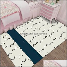 Carpets Luxury Designer Large Soft Carpet Bedroom And Rugs For Home Living Room Kitchen Mat Floor Area Decor Drop Delivery Garden Text Dhi34