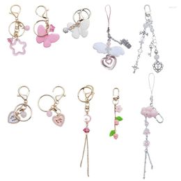 Keychains Female Beaded Phone Pendant Accessories Package Decoration Keychain