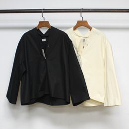 New t-otemea Design Feel Loose Deconstructed V-neck Wide Sleeve Shirt Women's Top