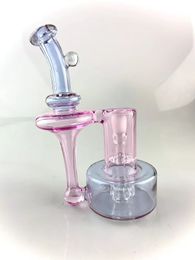 Smoking pipes RBR3.0, pink and purple cfl ,with an opal , smoking Pipe, oil rig hookah, beautifully designed 14mm joint welcome to order add a clear bubble