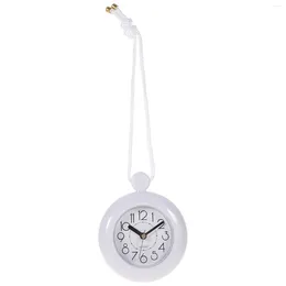 Wall Clocks Bathroom Waterproof Clock Hanging Decor White Towel Tub Mute Plastic Water-proof Adorn Desktop