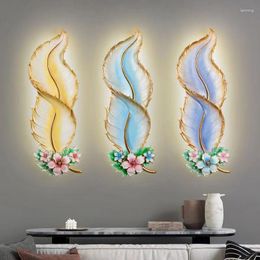 Wall Lamp TEMAR Modern Plume LED Interior Creative Resin Sconce Light For Home Living Room Corridor Background Decor