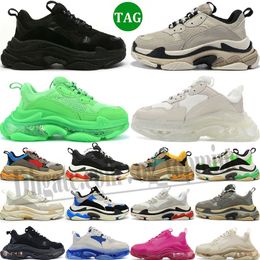 balencigaa quality Highest Balenicass s Men Designer Triple Women Casual Shoes Platform Sneakers Clear Sole Black White Grey Red Pink Blue Royal Neon Green Mens Trai