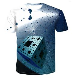 Men's T Shirts Summer Fashion T-shirt Geometric Square Undershirt Tops Simple Colour Short 3D Cool Unique Print