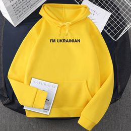 Men's Hoodies Sweatshirts I'm Ukrainian Hooded Men Women Pullover Fleece Warm Ukraine Hoodie Casual Streetwear Sweats Clothing Coats 230731