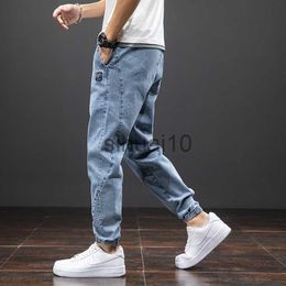 Men's Jeans Spring Summer Black Blue Cargo Jeans Men Streetwear Denim Jogger Pants Men Baggy Harem Jean Trousers Plus Size 6XL 7XL 8XL J230728