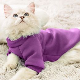 Dog Apparel Cat Clothes Pet Outfit Punk Solid Color Cute Shape Two-legged Sweater Hoodie For Puppy