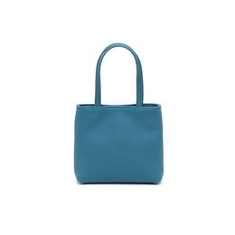 Barbie Chic Mini Bag for Women - Premium Top-Grain Leather, Small Square Bag, Pocket Chain Handbag, Luxurious Crossbody Bag in Soft Leather Blue