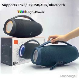 Portable Speakers Wireless Bluetooth Music Center Portable Light Effect Waterproof Subwoofer Stereo Surround Boom R230731