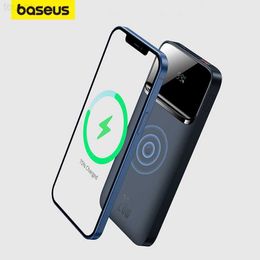 Cell Phone Power Banks Baseus Power Bank 10000mAh Wireless charger Magnetic Wireless Quick Charging Powerbank External Battery For iPhone 13 12 Pro L230731