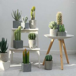 Decorative Flowers Cactus Artificial Plants House Decoration High Quality Succulent Plant Faux Aloe Fake Bonsai Home Room Desk Decor