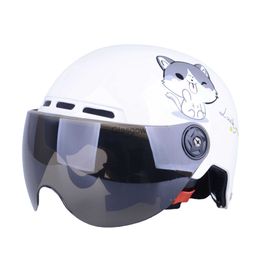 Motorcycle Helmets Electric Vehicle Breathable Safety Helmet Student Adult Cartoon Motorcycle Helmet Cascos Para Moto Casco De Moto Abierto x0731