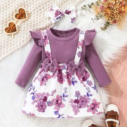 Girl s Dresses Dress For Kids 3 Months Years old Birthday Style Fashion Long Sleeve Cute Floral Princess Formal Ootd Baby Girl 230731