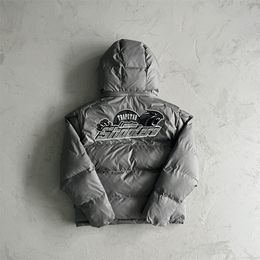 UK hot selling shooters detachable hooded puffer-grey high street casual fashion warm jacket hoodie