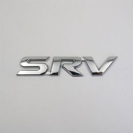For Toyota SRV Emblem 3D Letter Chrome Silver Car Badge Logo Sticker228z