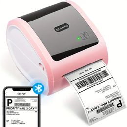 Wireless Pink Thermal Label Printer: Print Shipping Labels for Your Business Quickly & Easily