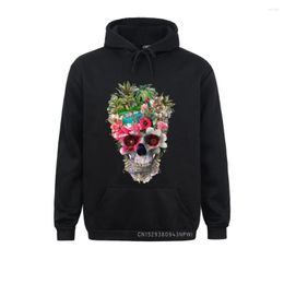 Men's Hoodies Flower Skull Printed Sweatshirts Men Fashion Animal Forest Design Long Sleeve Floral Hoody Cool Hoodie Casual Tee