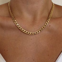 Chains 2023 High Quality Gold Silver Color Stainless Steel Necklace Figaro Chain For Men Women Cuban Link Drop
