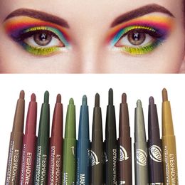 Eye ShadowLiner Combination 12 Colors Eyeliner Set Waterproof Eyeshadow Pencil Kit Waterproof Eyeshadow Pencil Eye Liner Pen Pearl And Matte Eyeliner Pen 230731