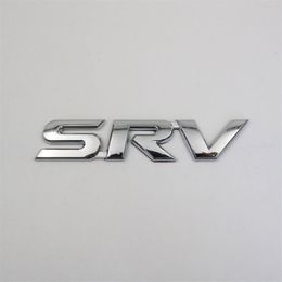 For Toyota SRV Emblem 3D Letter Chrome Silver Car Badge Logo Sticker2378