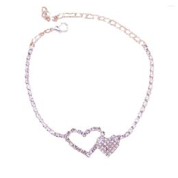 Anklets Austyn Exquisite Full Rhinestone Anklet For Women Fashion Heart Cross Star Shape Foot Chains Bracelets Ankle Accessories Jewellery