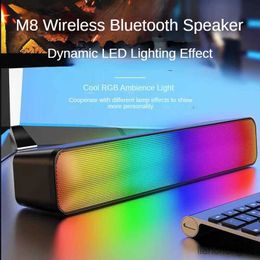 Portable Speakers Wireless Multimedia Speakers Light Computer Sound Bar Stereo Powered Gaming Loudspeakers For Tablets Laptop New R230731