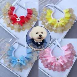 Dog Collars Pet Collar Lace Bibs Cat Sweet Scarf Round Neck Bib Lovely Necklace Decor For Small Teddy