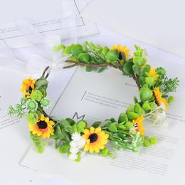 Decorative Flowers Flower Hair Decor Headbands For Bride Crown Girl Pography Wreath Props Women