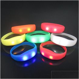 Party Decoration Led Sile Glow Bracelet Boosting Props Concert Wrist Drop Delivery Home Garden Festive Supplies Event Dhmeh