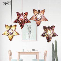 Pendant Lamps Southeast Asia Handmade Starfish Lights For Dining Room Coffee Store Bar Country Loft Decor Led Hanging Lamp Fixtures