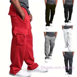 Men's New Style Pants Multi Pocket Overalls pants plus size 3xl 4xl Casual Elastic Sweatpants Trousers For Man