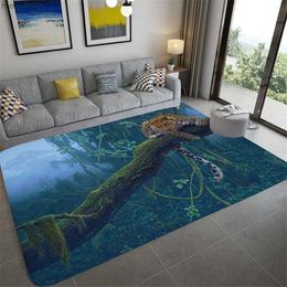 Carpets Home Decor Luxury Carpet 3D Leopard Modern Living Room Sofa Coffee Table Rug Bedroom Bathroom Kitchen Mat Entrance Doormat Tapis R230731