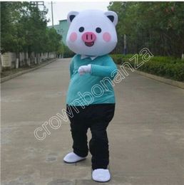 Stage Performance Pig Mascot Costume Cartoon Set Birthday Party Role-Playing Adult Size Carnival Christmas Gift