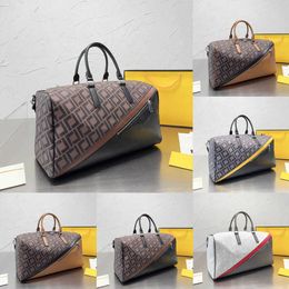 female 45cm Leather designer men Duffel Bags luggage Sport Outdoor Packs shoulder Travel messenger sports bag gym women Totes handbags