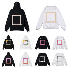 Mens Womens Hoodies Winter Hip Hop Men Offs Streetwear Letter Hoodie Man S Designers Hooded Skateboards White Hoody High Street Pullover Sweatshirt Clothes