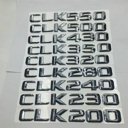 For Mercedes Benz CLK200 CLK230 CLK240 CLK280 CLK320 CLK350 CLK430 CLK500 CLK550 Rear Tail Emblem Number Letters Badge Sticker2564