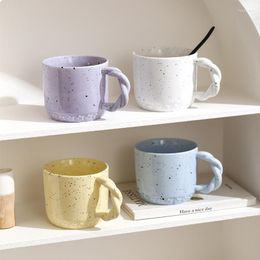 Cups Saucers Korean INS Splash Ink Mug Milk Coffee Cup Ceramic Couples Tea Creative Modern Ice Wholesale