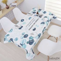 Table Cloth Nordic Green Plants Waterproof Tablecloth Restaurant Kitchen Anti-scald Cover Cloth Rectangular Table Cloth Table R230731