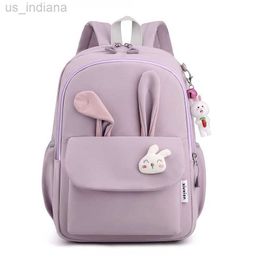 School Bags Purple pink girl school backpack cute rabbit backpack waterproof lightweight school backpack student backpack youth school backpack Z230801
