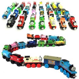 Wooden Train Set 12 PCS Train Toys Magnetic Set Includes 3 Engines Toy Train Sets For Kids Toddler Boys And Girls C279gZZ