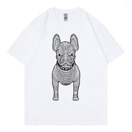 Men's T Shirts Fashion Mens Women T-shirts Couple Hip Hop Shirt Funny Tees Tops Korean Style Trend Brand High Quality Solid Cotton Dog Print