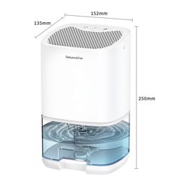 Other Home Garden 1L Large Capacity Electric Portable Dehumidifier Moisture Absorber for Bathroom Smart Silent Air Dryer Purifier Night Light 230731