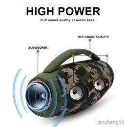 Portable Speakers Portable Waterproof High Bluetooth Colorful Light Wireless Subwoofer Stereo Surround Boom R230731