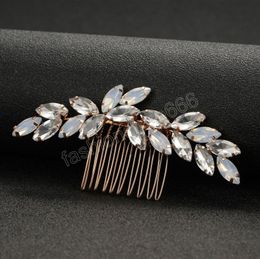 Crystal Hair Comb Shiny Hair Clips Wedding Sparkling Rhinestone Hair Accessories For Bride Women Tiara Headpiece Ornaments Jewel