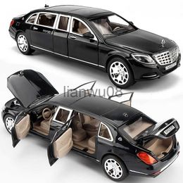 Diecast Model Cars 124 Alloy Model Toy Car Diecast Mabach Simulation 21Cm Length 6 Doors Open Vehicles Collective Gift For Kids Pull Back x0731