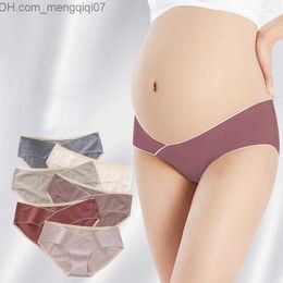 Maternity Intimates Women's Panties Low Waist Pregnant Women's V-shaped Support Belly Maternity Underwear Comfortable Cotton Breathable Briefs M-2XL Z230801