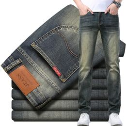 Men's Jeans Mens Smart Men Classic Business Fashion Straight Regular Stretch Denim Trousers